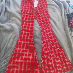 Plaid bellbottoms